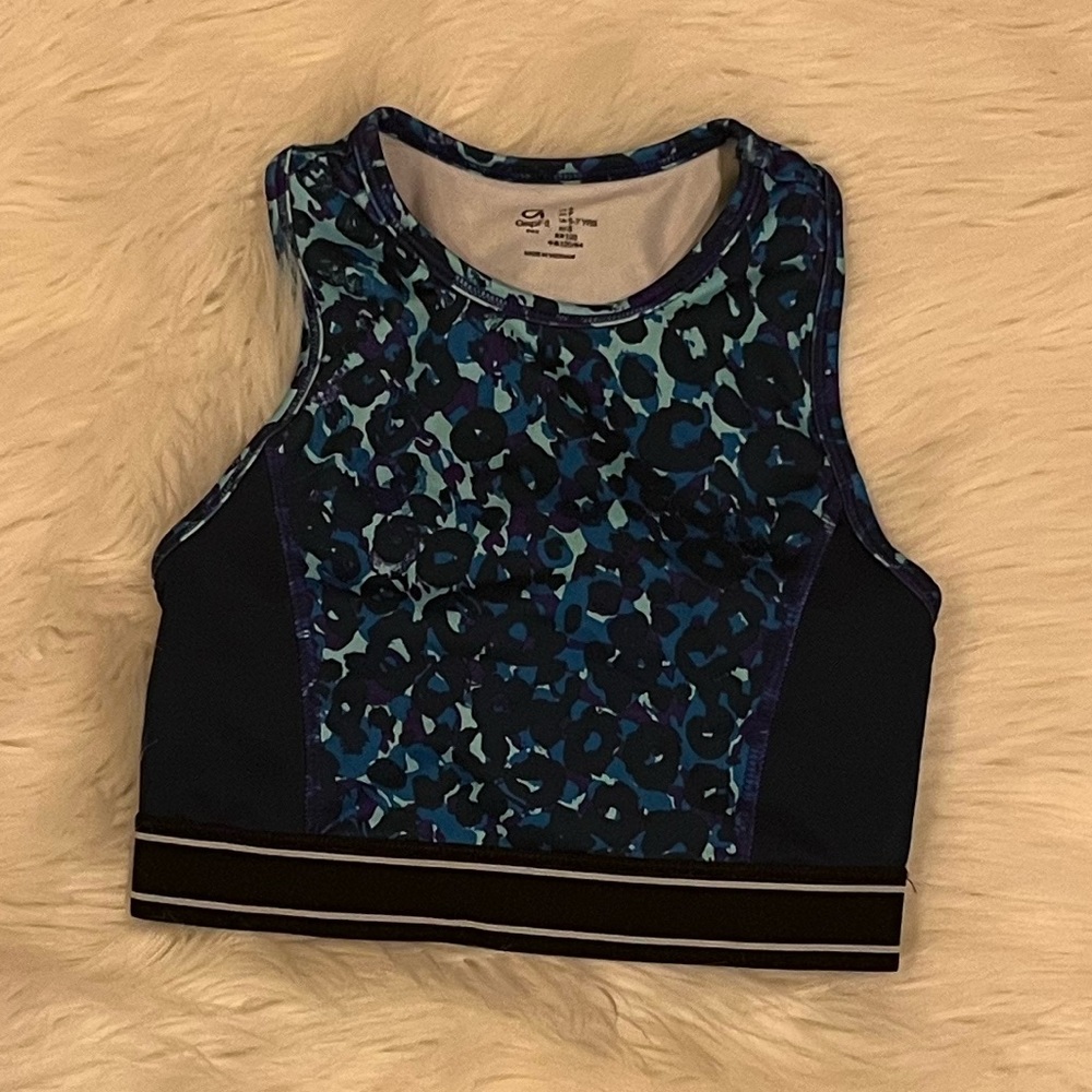 Gap fit kids long line sports bra; size small